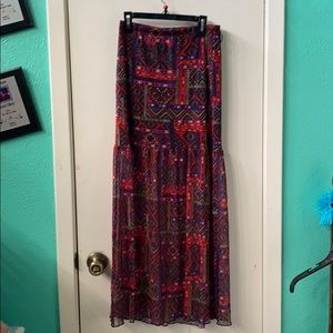Pattern long  skirt